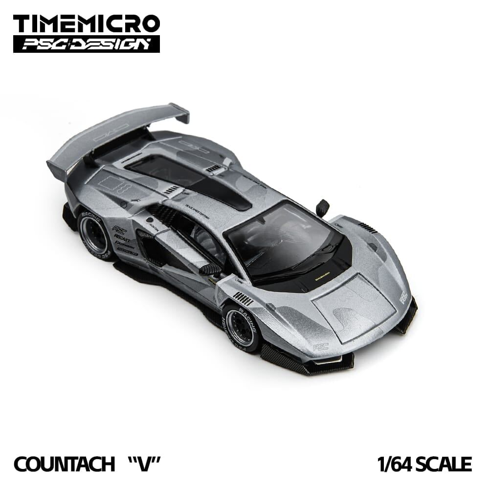 預訂:1/64 Time Micro Lamborghini Countach V Fighter Jet Gray (TM647708-D)