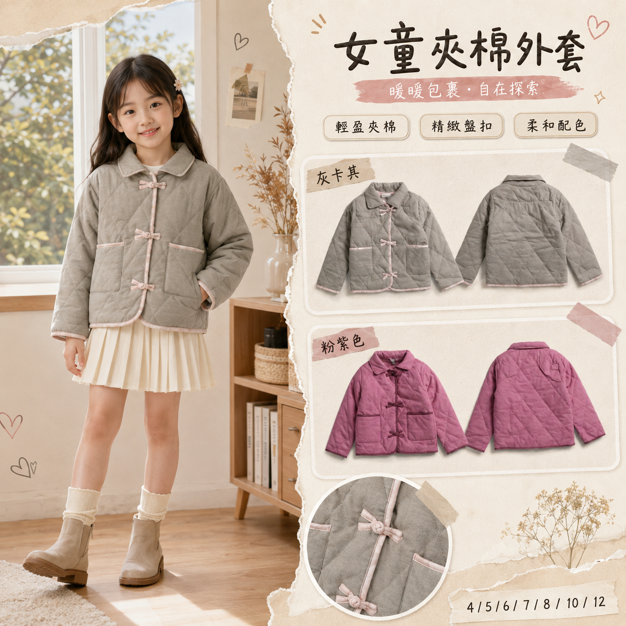 【預購】HUNTER N090401 女童款棉外套