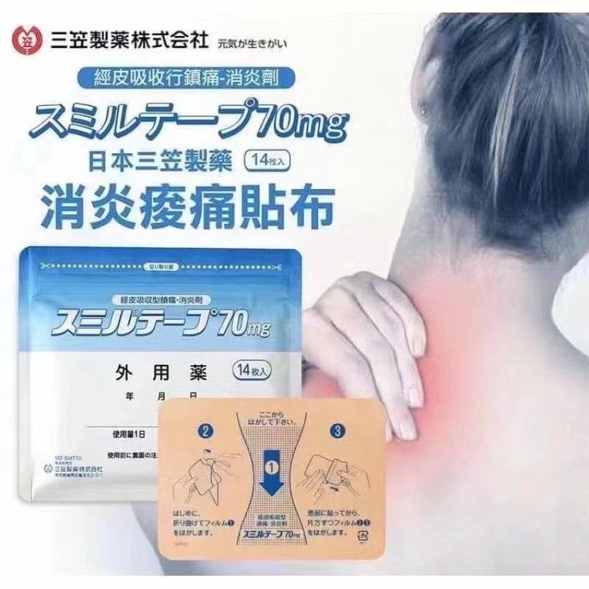 日本三笠製藥 鎮痛消炎藥貼(14枚入)
