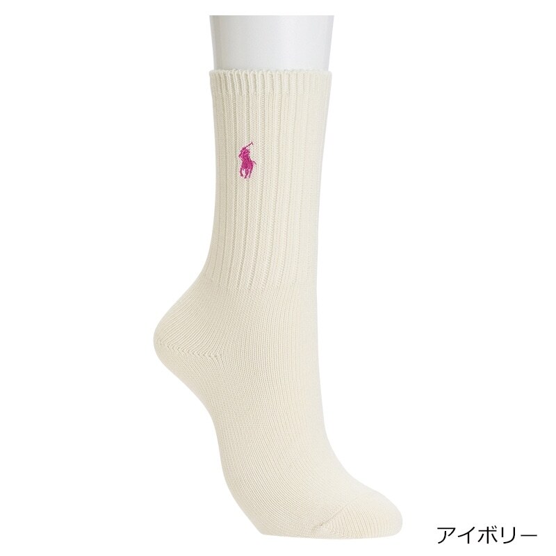 預購┃日本店鋪限定 POLO RALPH LAUREN SOCKS 長襪 羅紋 刺繡 兩雙一組 咖啡色 米色