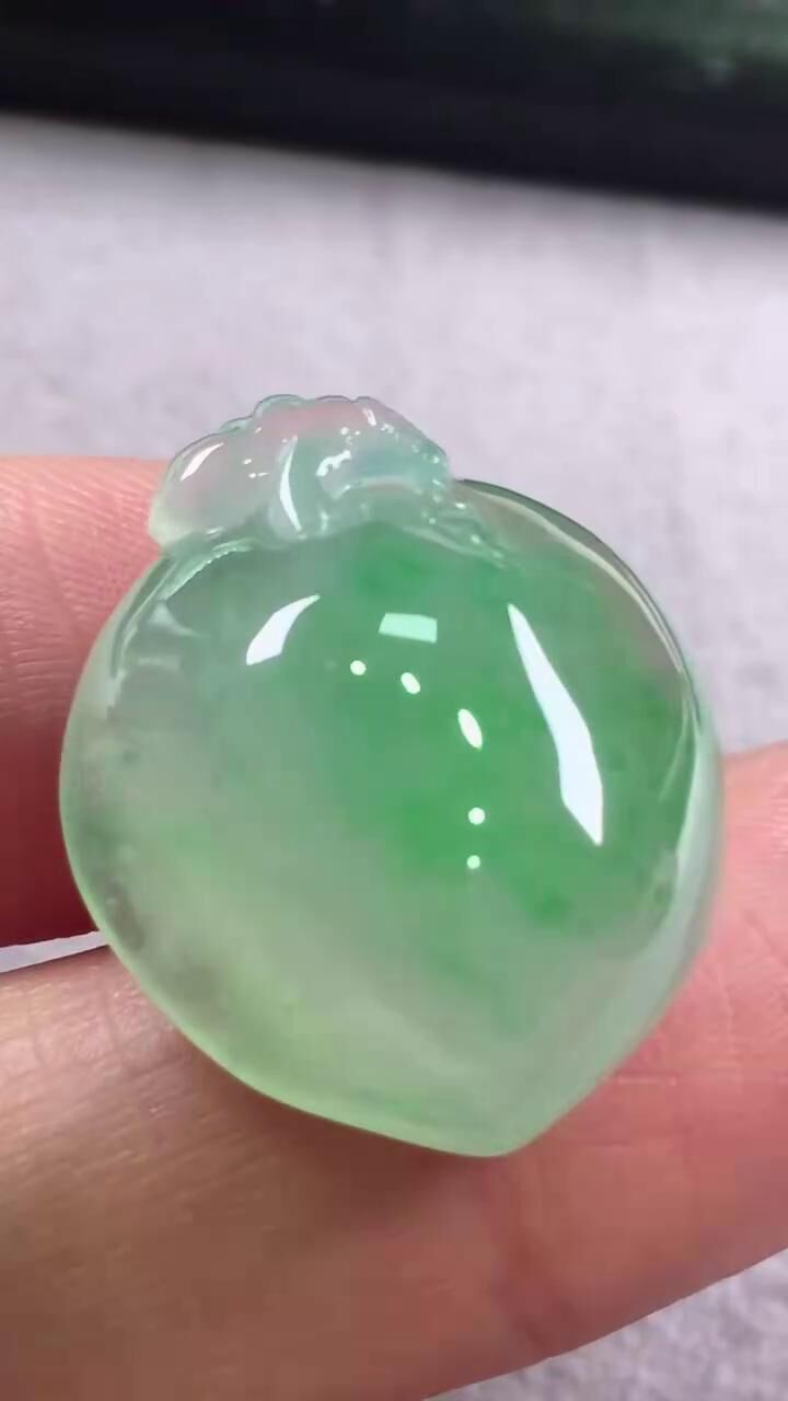 翡翠壽桃,天然翡翠A玉, 緬甸玉, Jade, Jadeite