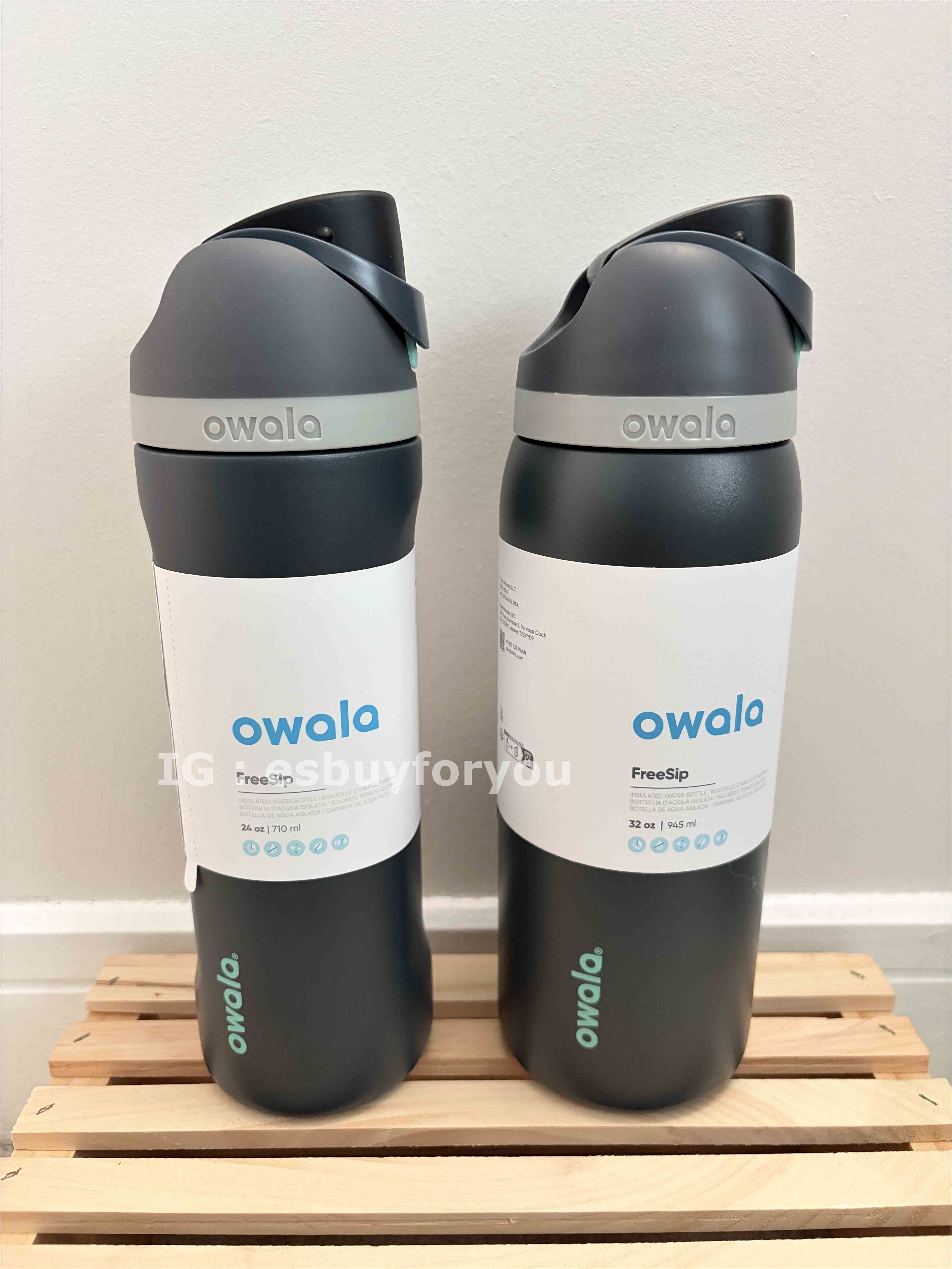 Owala (24/32oz) 不鏽鋼 FreeSip 水壺 (內有吸管) Foggy Tide 朦朧潮汐
