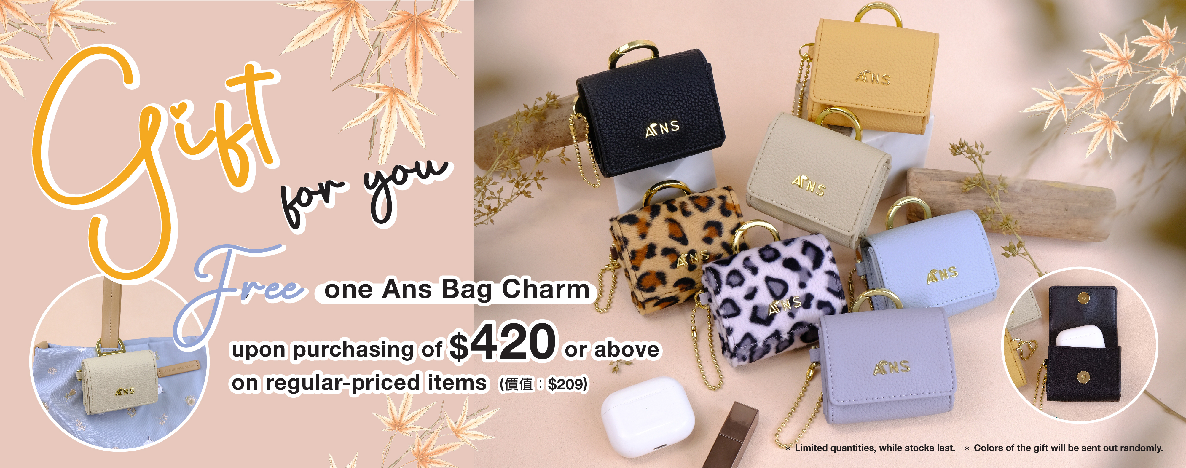Free Gift, Gift for you, bag charm