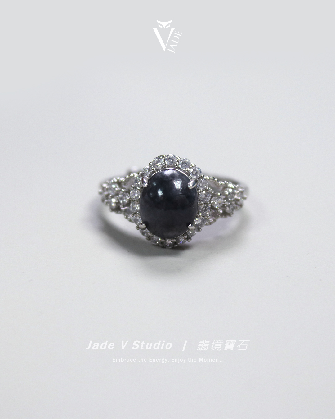 【JadeV｜翡境寶石】烏雞 蛋面 翡翠 戒指