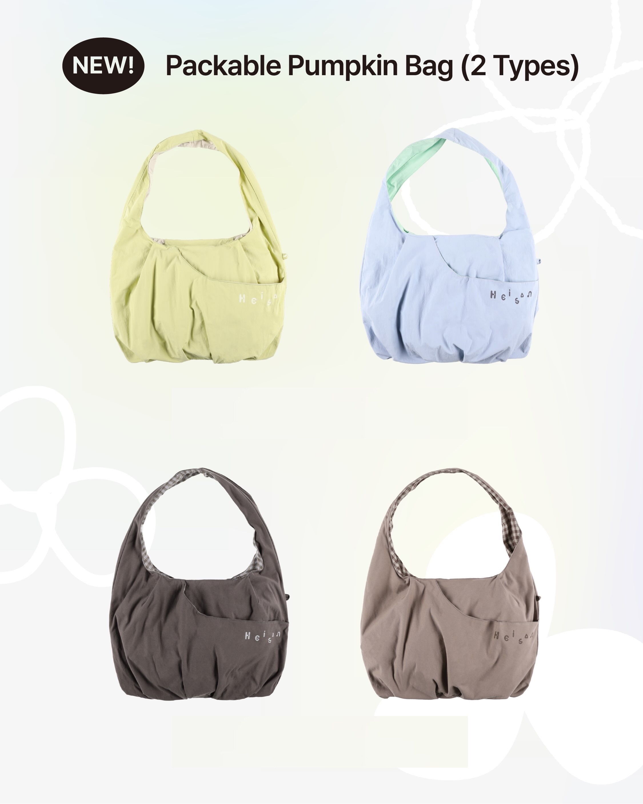 HEISAN Packable Pumpkin Bag