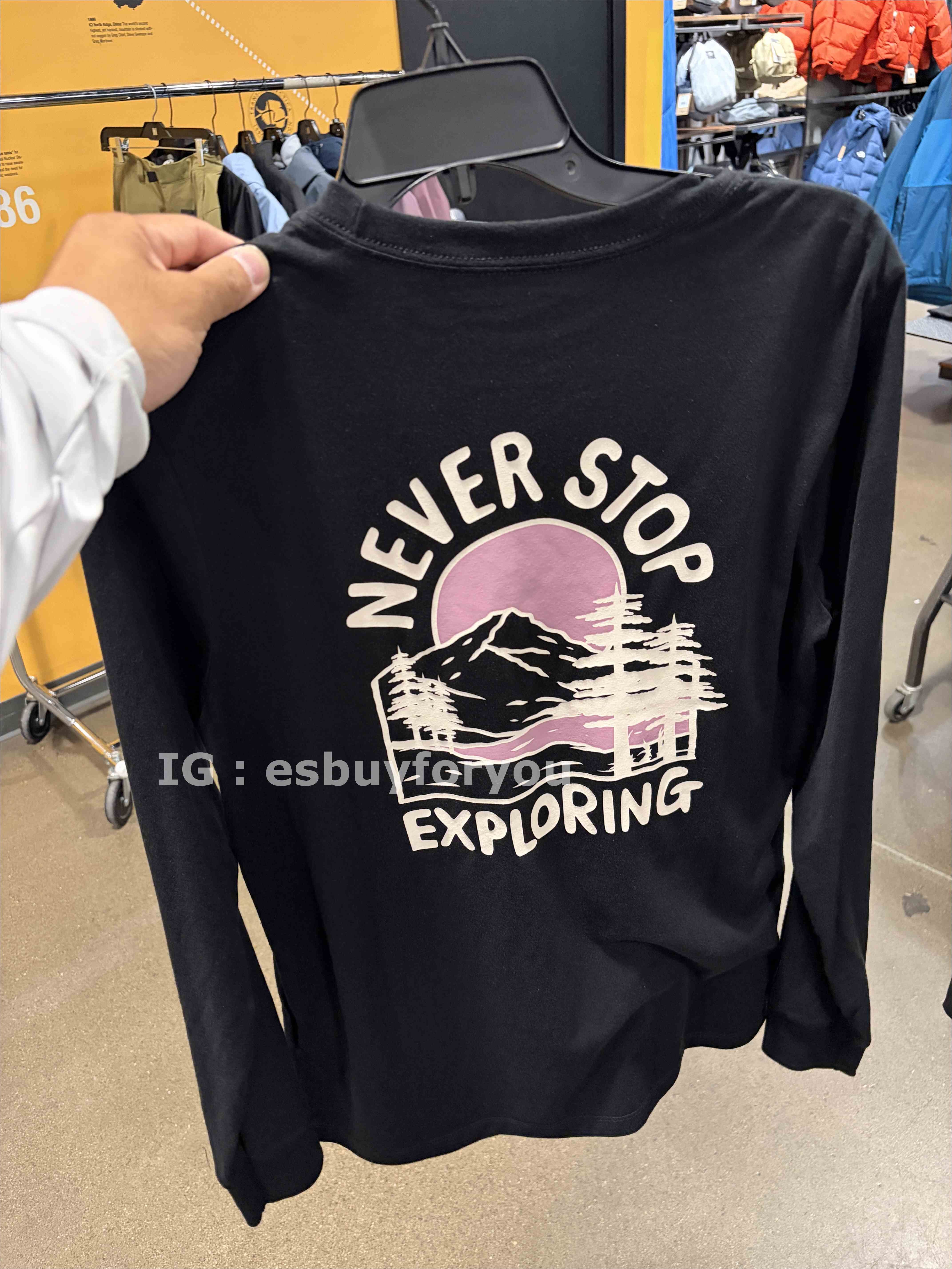 THE NORTH FACE 女大人 戶外系列 正反圖  長TEE (正常版)