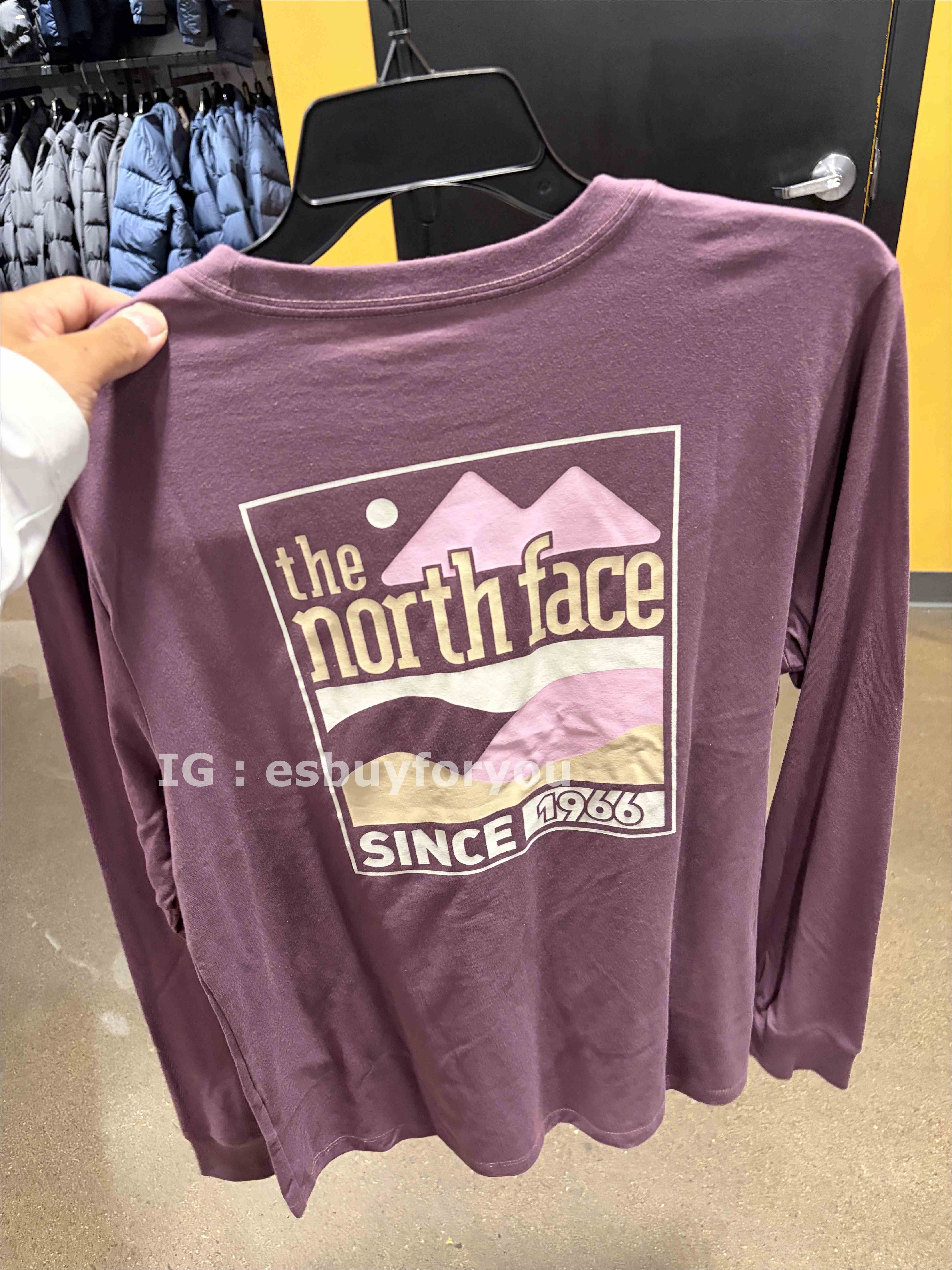 THE NORTH FACE 女大人 造型字樣 正反圖  長TEE (正常版)