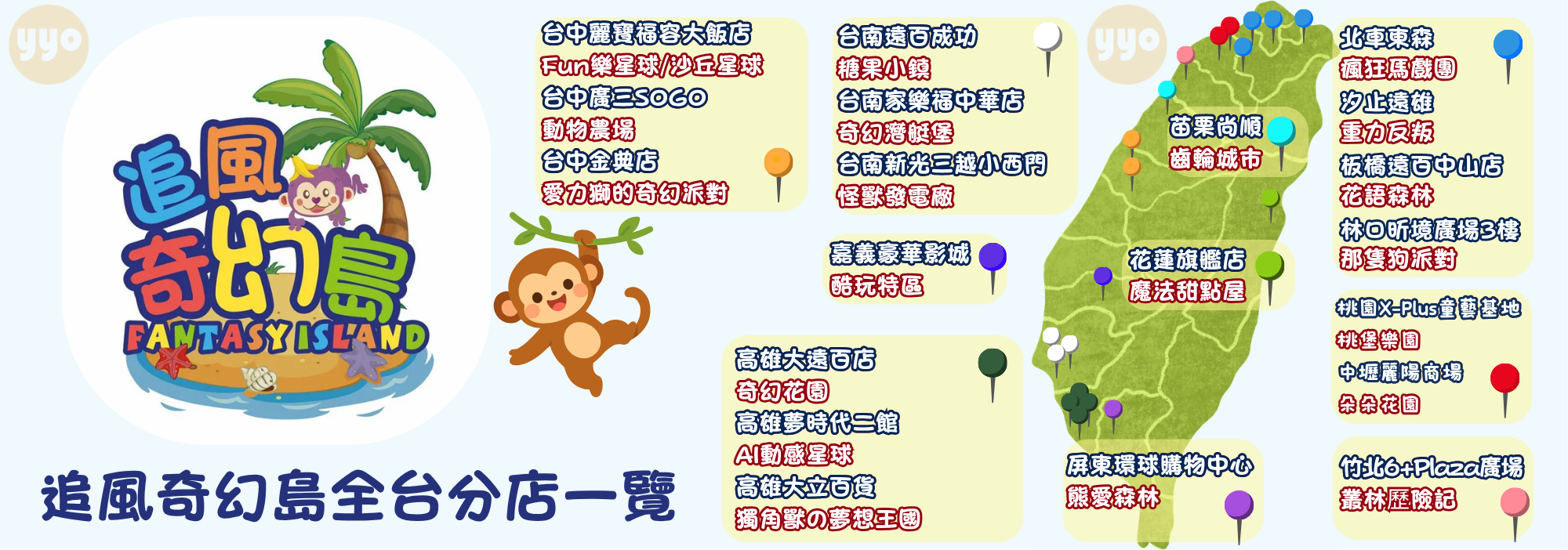 追風奇幻島 全台地圖