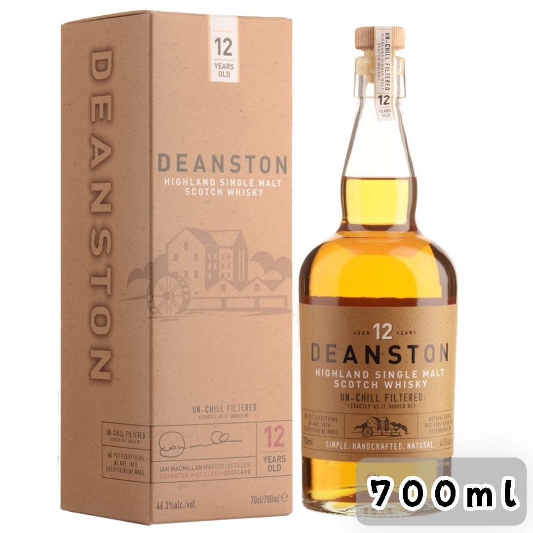 Deanston 12 Years Old Un-Chill Filtered Single Malt Whisky 700ml Old ver.