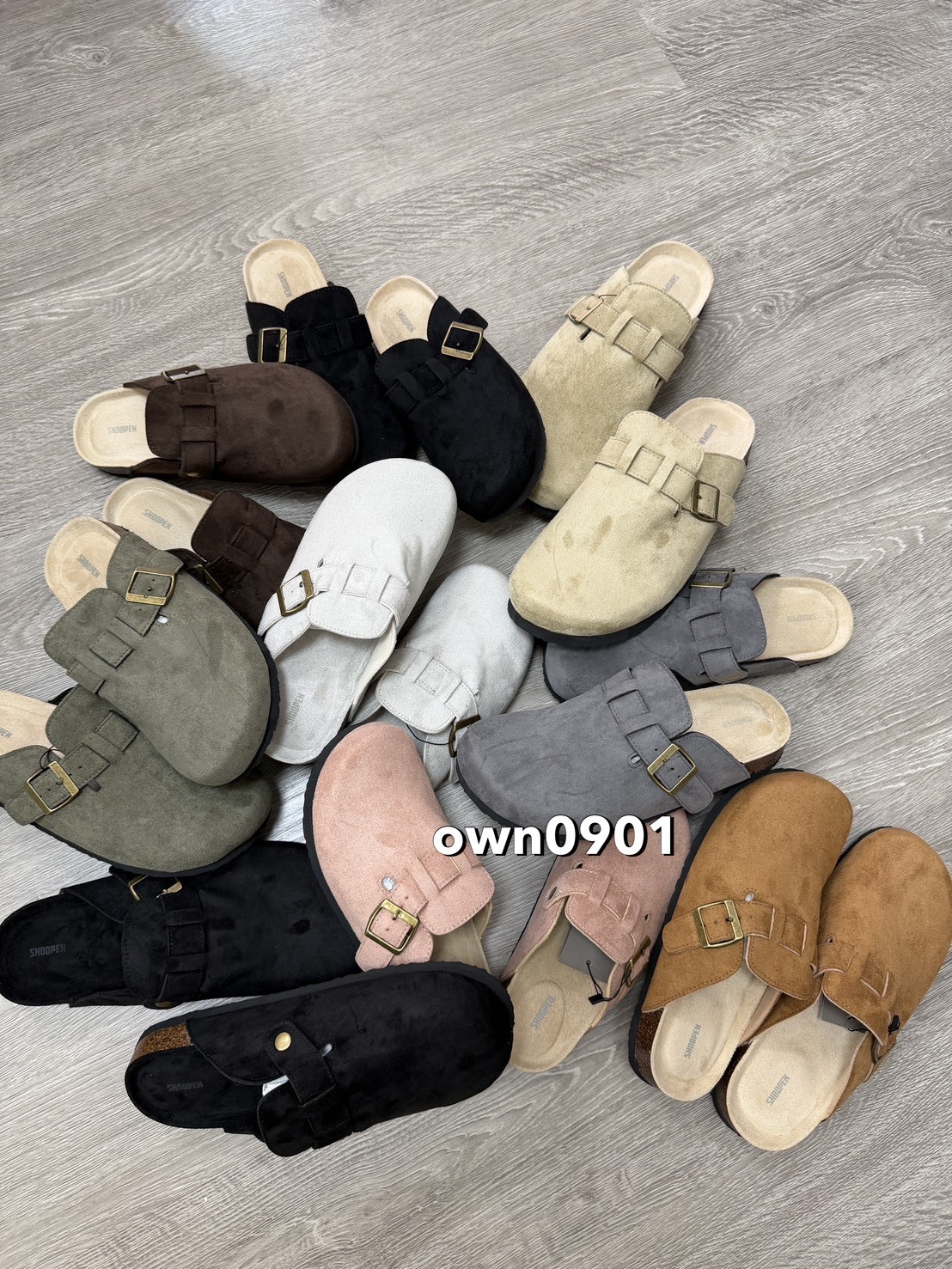 【OWN】SHOOPEN 勃肯鞋 懶人鞋 休閒 麂皮 懶人拖 穆勒 MULE 不分男女 黑色 灰色 駝色 咖啡色 卡其 粉色 綠 可可