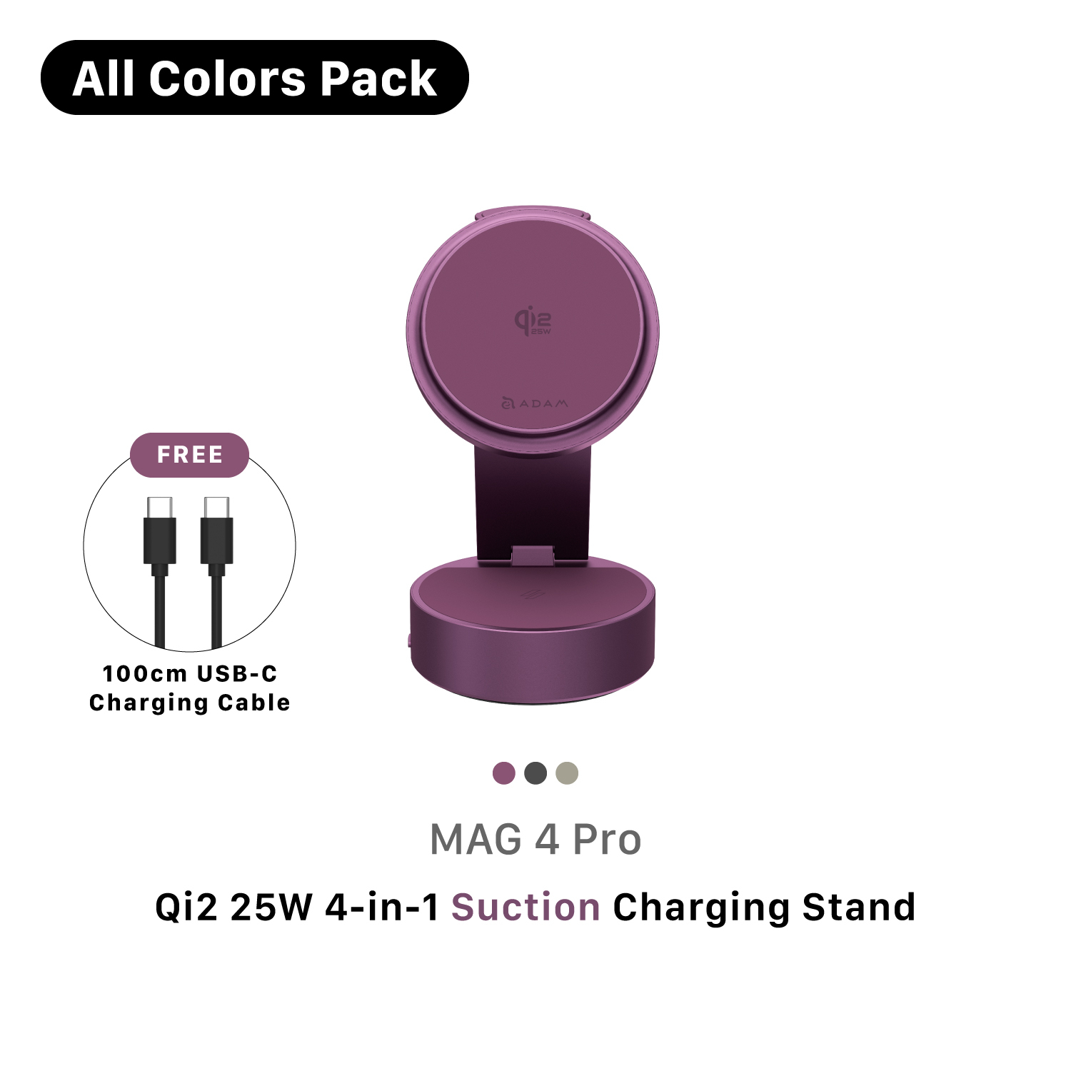 [PRE-ORDER] MAG 4 Pro Qi2 25W 4-in-1 Suction Charging Station [3 Sets]