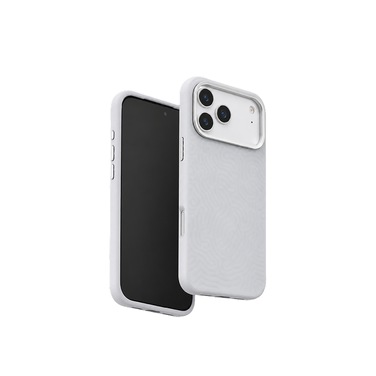 Prismatica | iPhone 18 Magnetic Charging Compatible Lens Protection Stand Shockproof Liquid Silicone Case - Light Grey