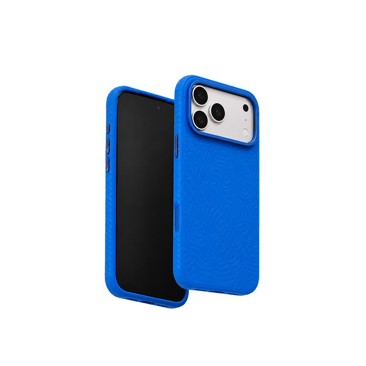 Prismatica | iPhone 18 Magnetic Charging Compatible Lens Protection Stand Shockproof Liquid Silicone Case - Navy