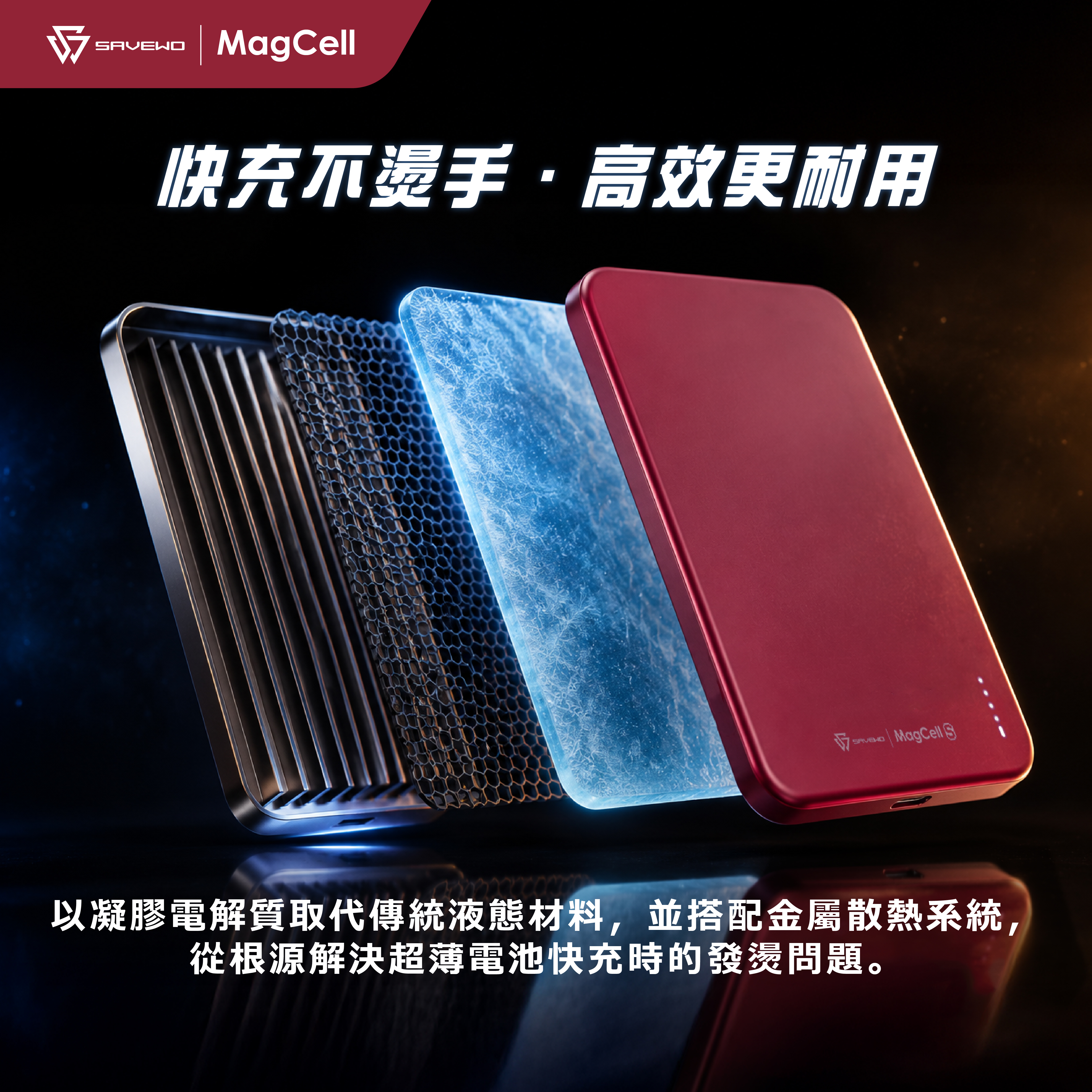SAVEWO MagCell 5000mAh 準固態安全行動電源 MC531