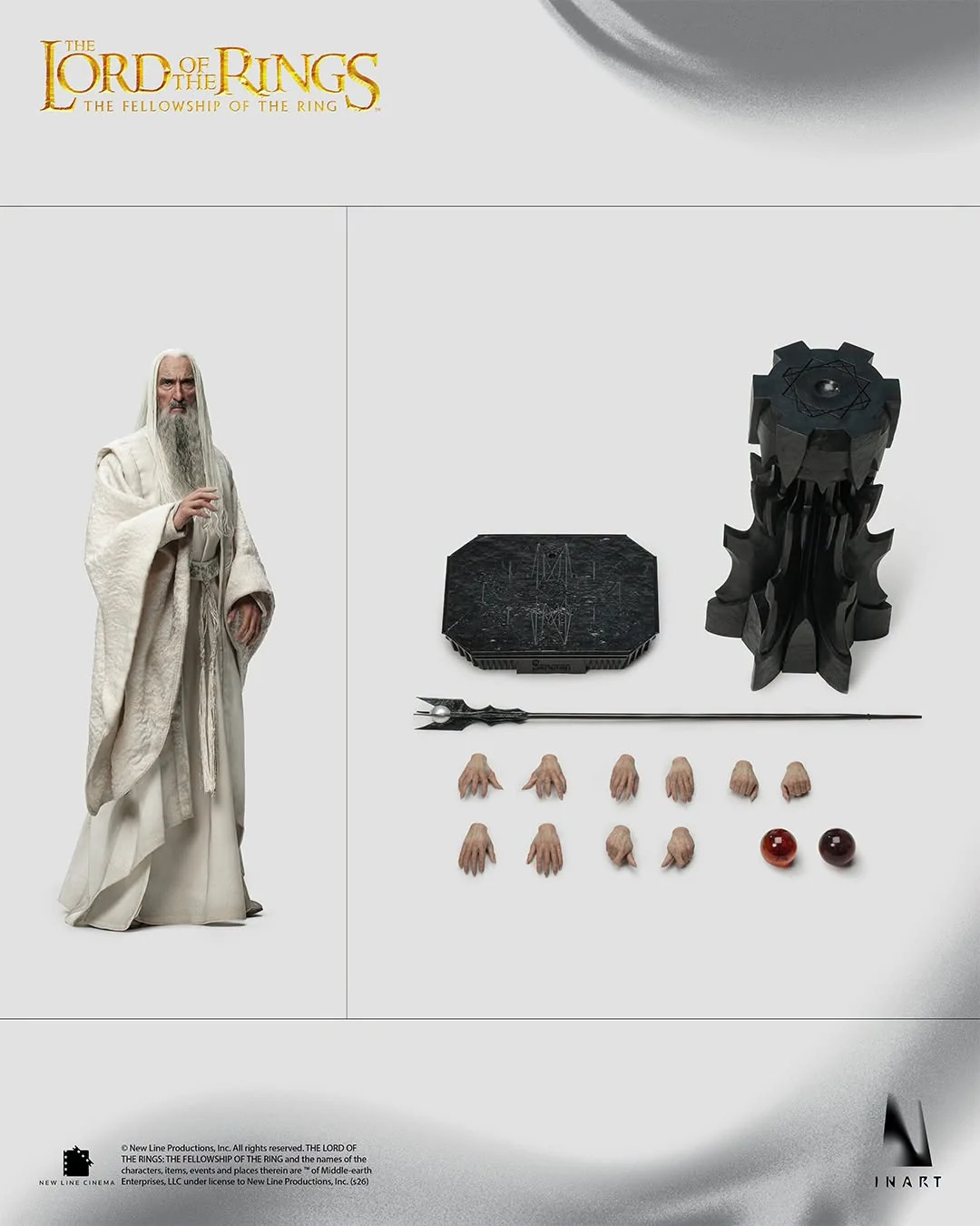 （預訂）INART - A041 1/6 魔戒 : 魔戒現身 Saruman 薩魯曼 可動人偶