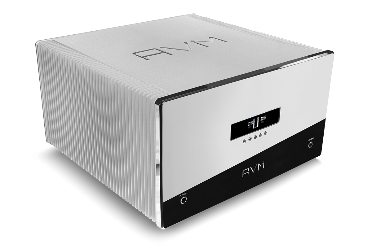 AVM OVATION SA 8.3 Lite Aluminum Silver 正面功率顯示外觀