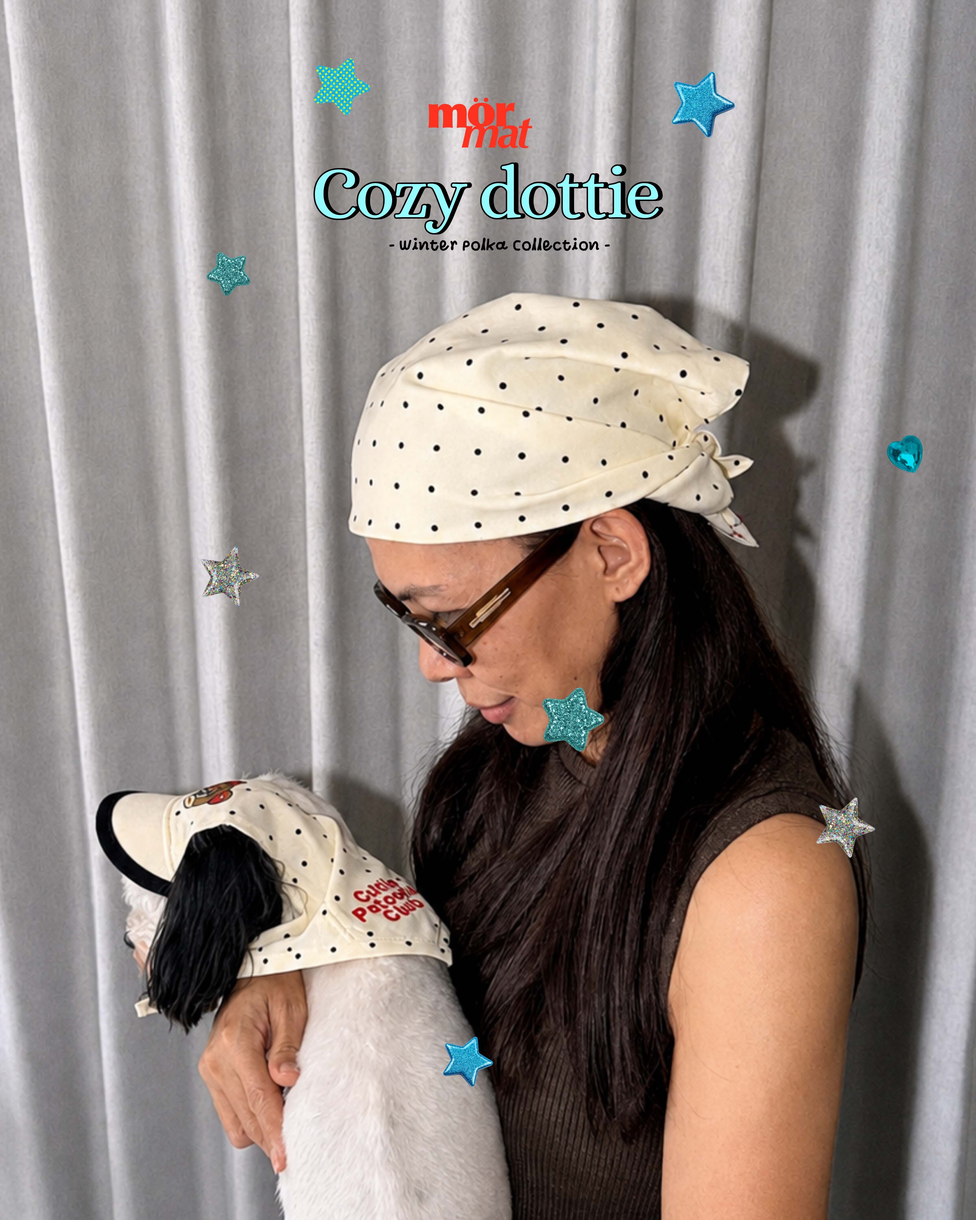 Mormat｜Cozy Dottie 復古波點親子裝 大人綁巾