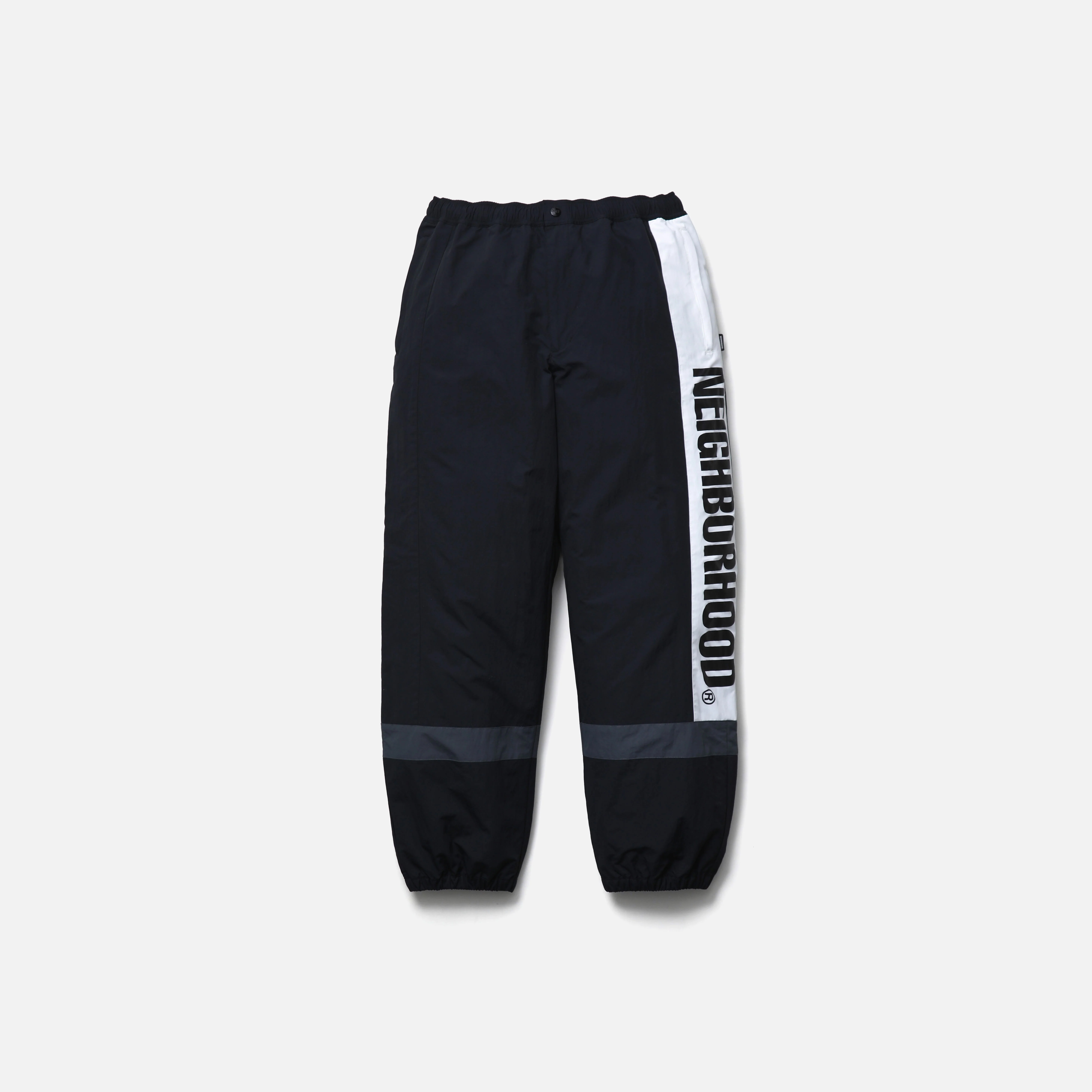 -(B5a03)-NEIGHBORHOOD TRACK PANTS FW26 NBHD 尼龍運動褲 黑/綠/藍-262TSNH-PTM02