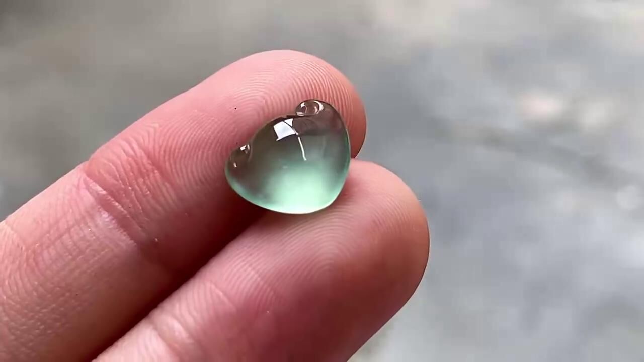 翡翠玻璃綠鋼如意頭,天然翡翠A玉, 緬甸玉, Jade, Jadeite