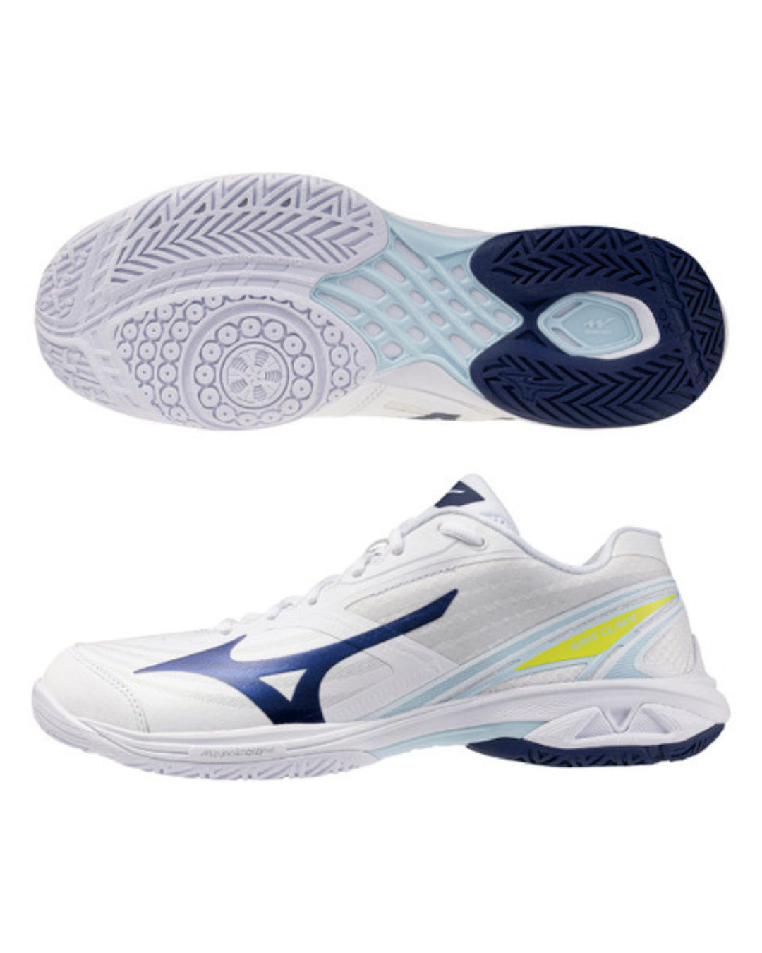 MIZUNO WAVE CLAW 4 - White/Green - Badminton shoes/ Fencing shoes