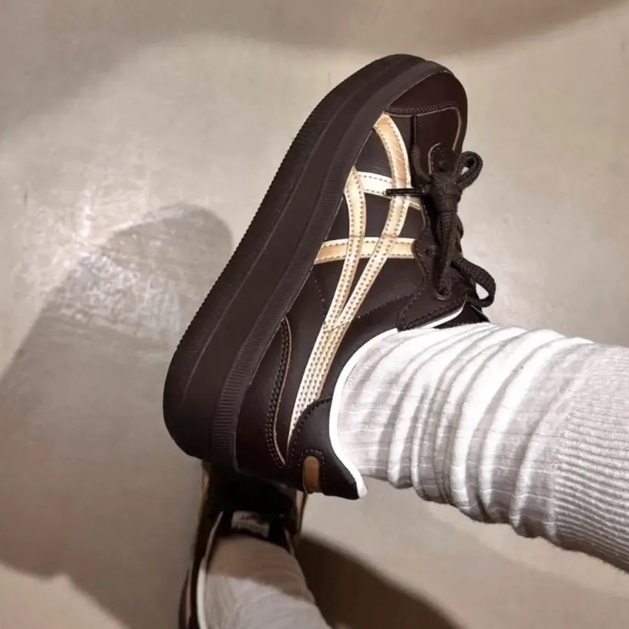 Onitsuka Tiger Tokuten Chunk 鬼塚虎 德訓鞋 厚底 增高 摩卡金 咖啡色 大地色 女鞋 1183C560-200 / 預購