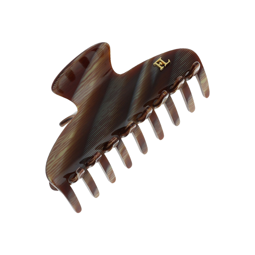 FRANCE LUXE 經典醋酸纖維抓夾〈靜謐核桃〉