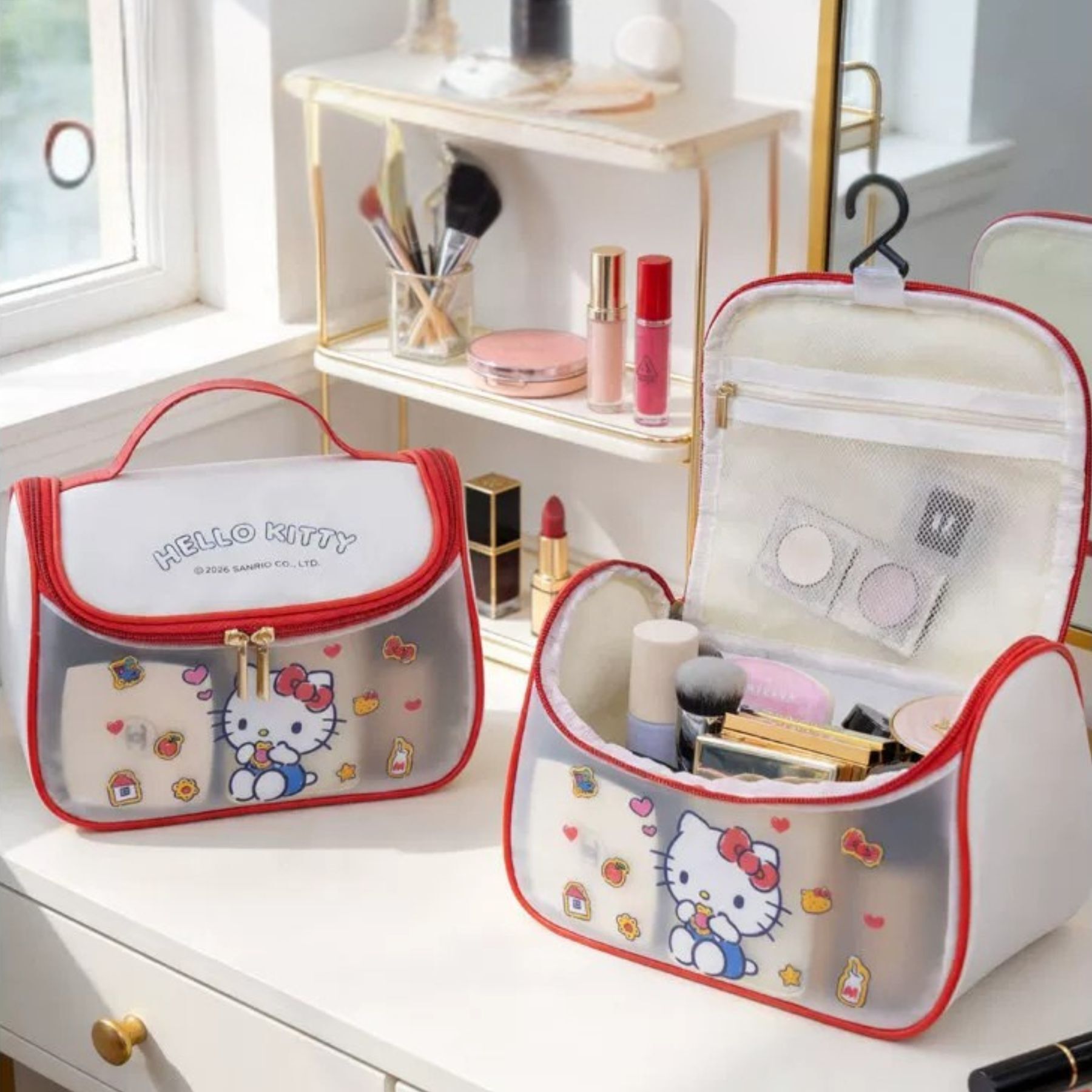 Hello Kitty Sanrio 化妝包 手提袋