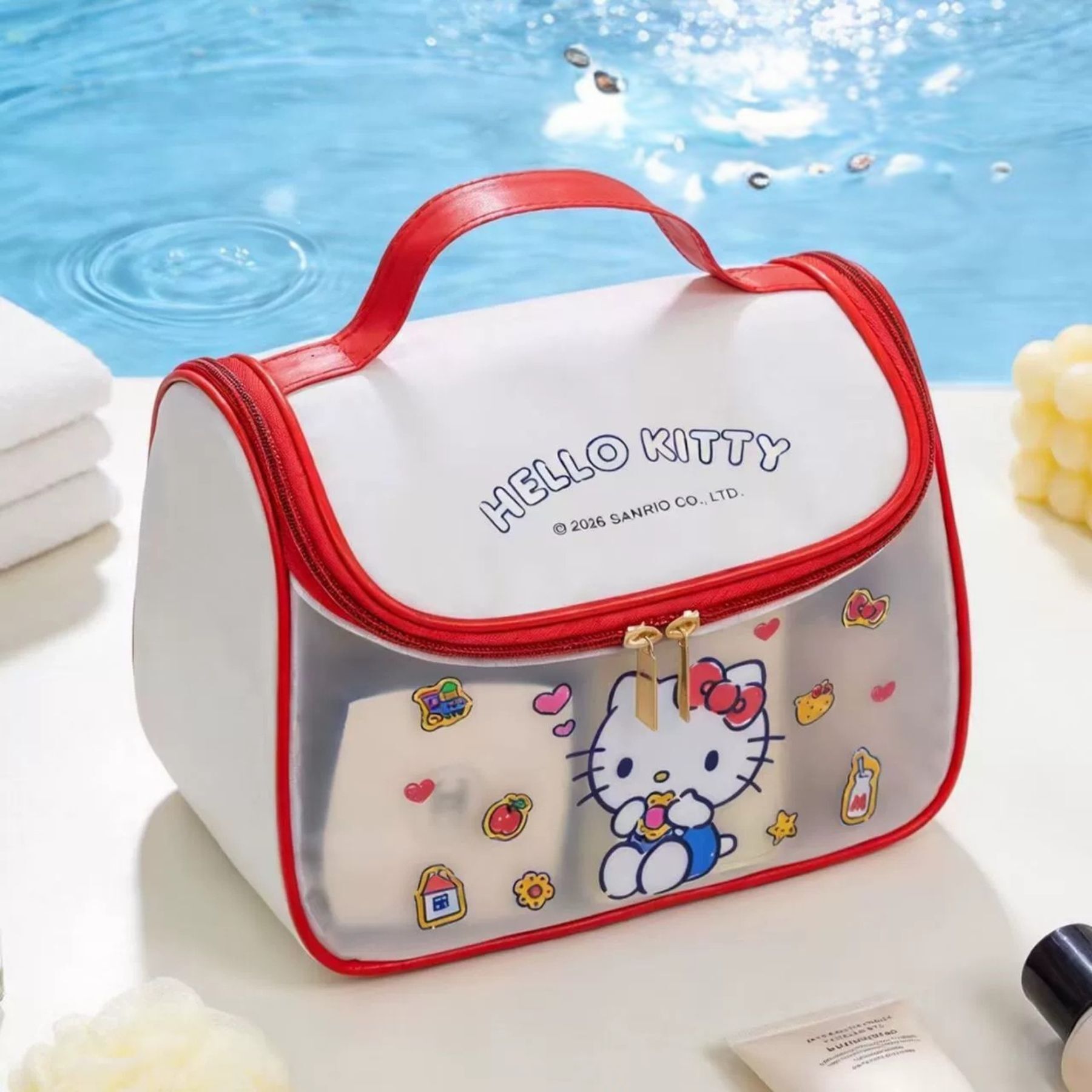 Hello Kitty Sanrio 化妝包 手提袋