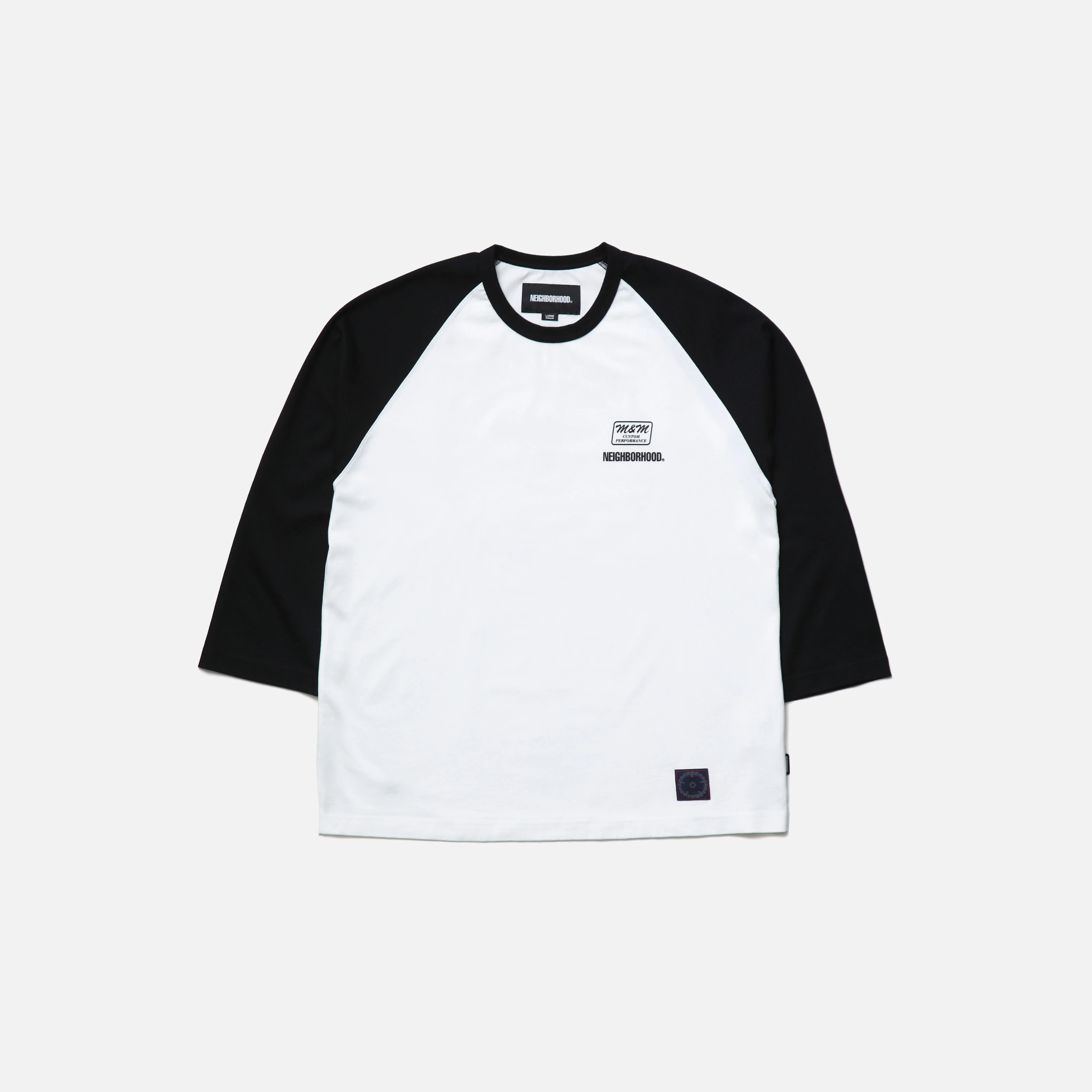 -(B3b02)-NEIGHBORHOOD X M&M CUSTOM PERFORMANCE . CLASSIC RAGLAN SLEEVE 3Q 七分袖 長T-262UWMMN-CSM02