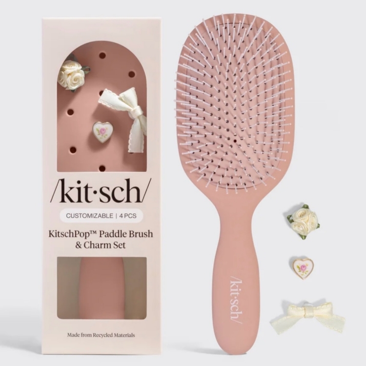 美國 KitschPop 造型氣墊按摩梳 粉色