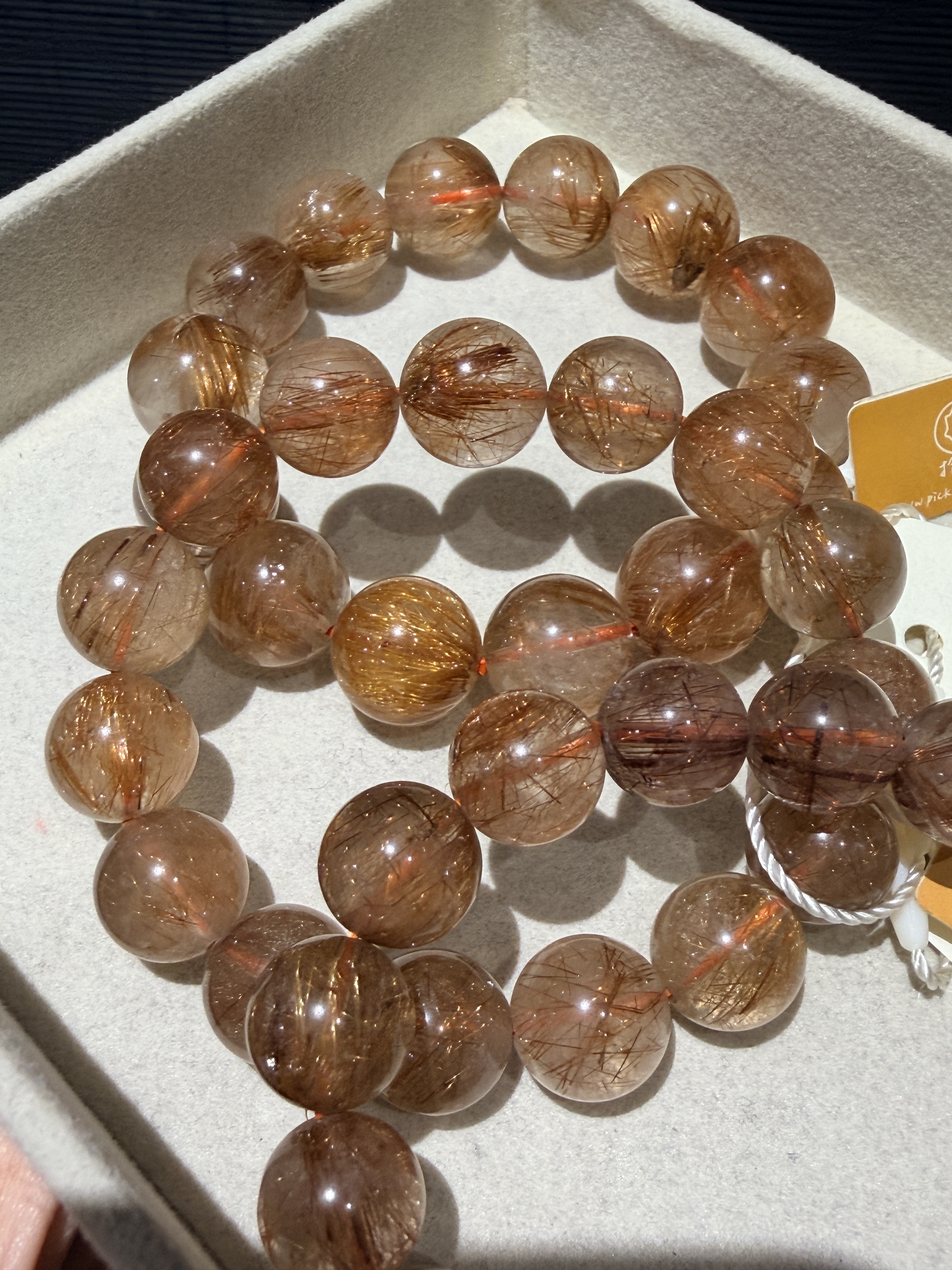 紅銅髮晶大尺寸手鍊 11-15mm｜招財・事業・行動力・太陽神經叢
