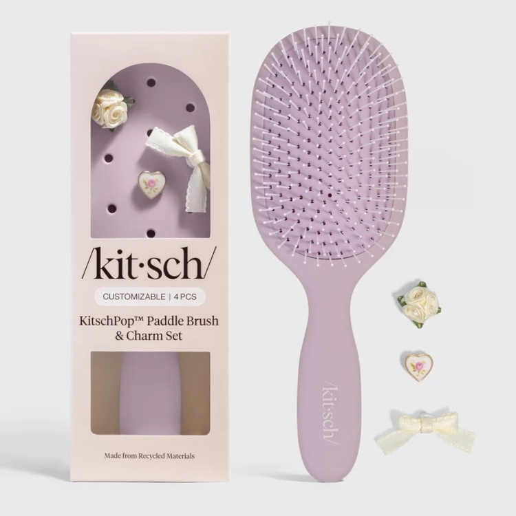 美國 KitschPop 造型氣墊按摩梳 紫色