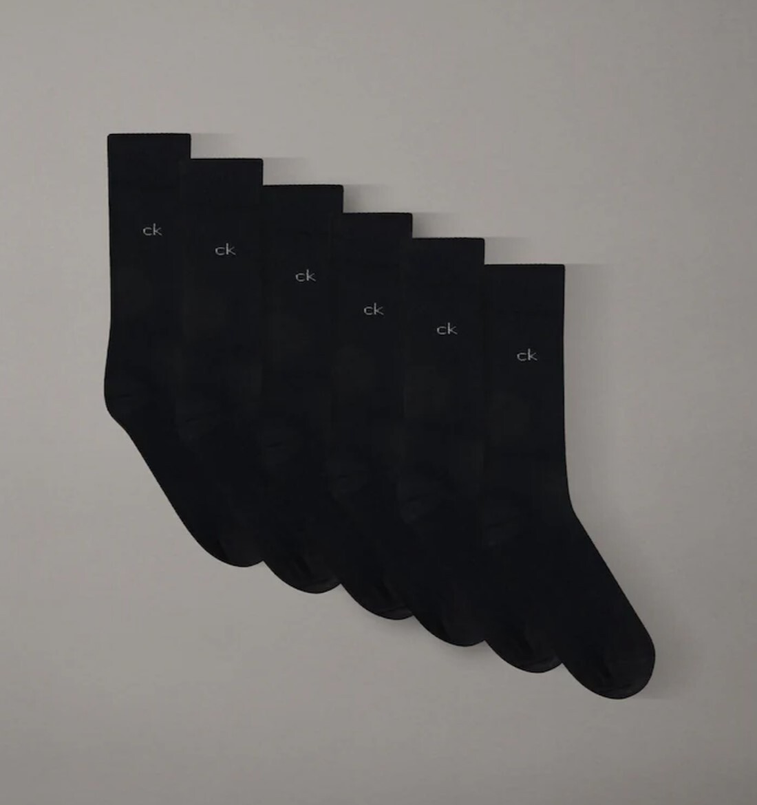 包郵優惠 美國Calvin Klein Black Logo Crew Socks 4Pairs #現貨