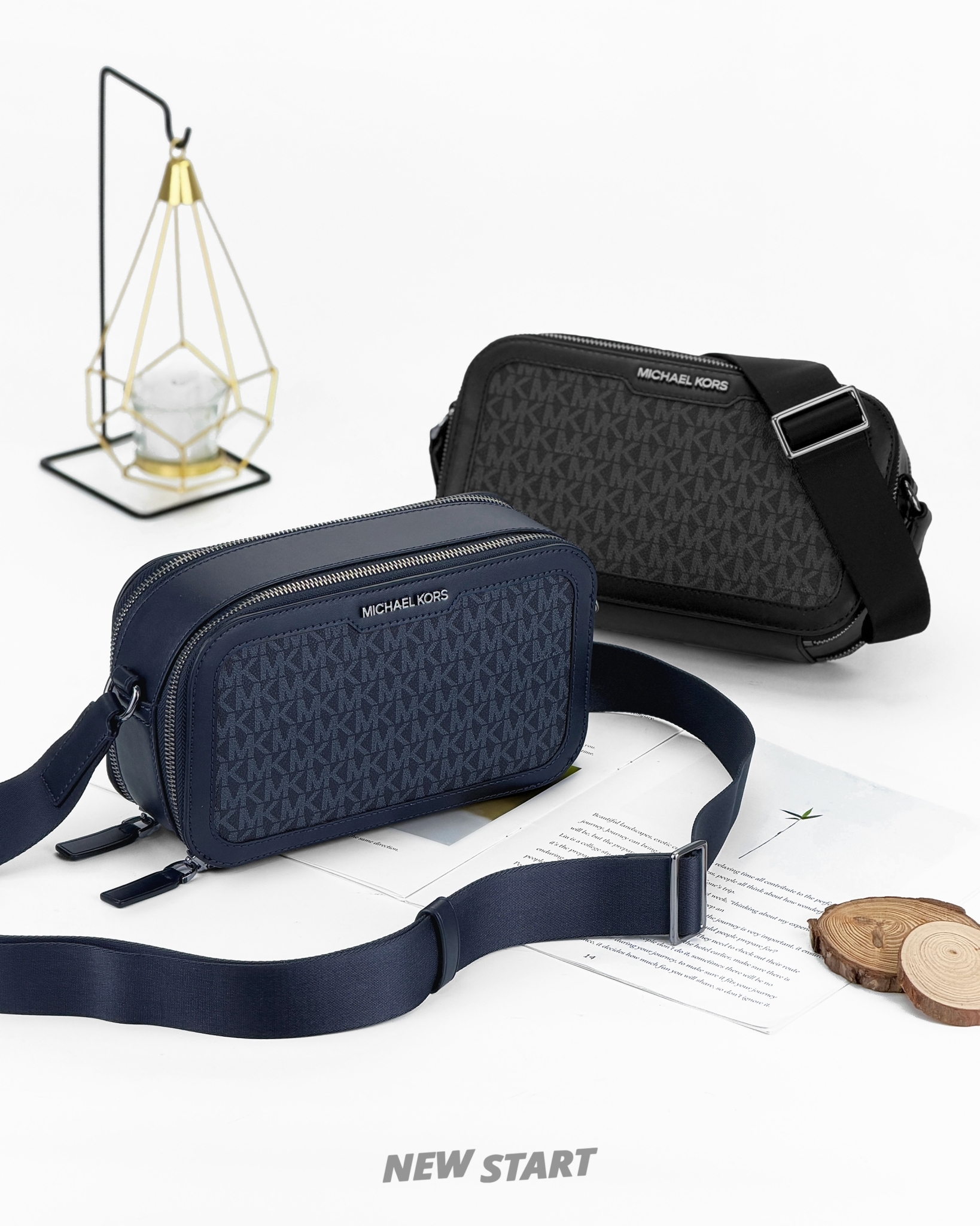 Michael Kors MK 雙層拉鍊 相機包 斜背包 方包