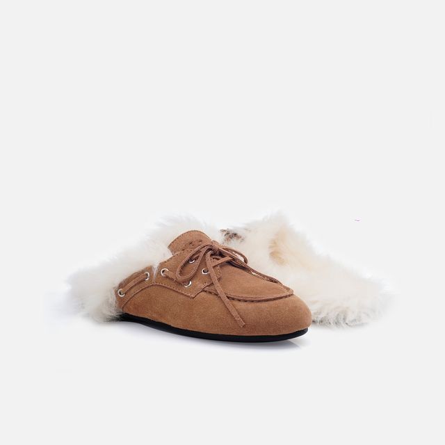 【2色入】UGG Ozlana 2026AW Shearling Lace Slipper