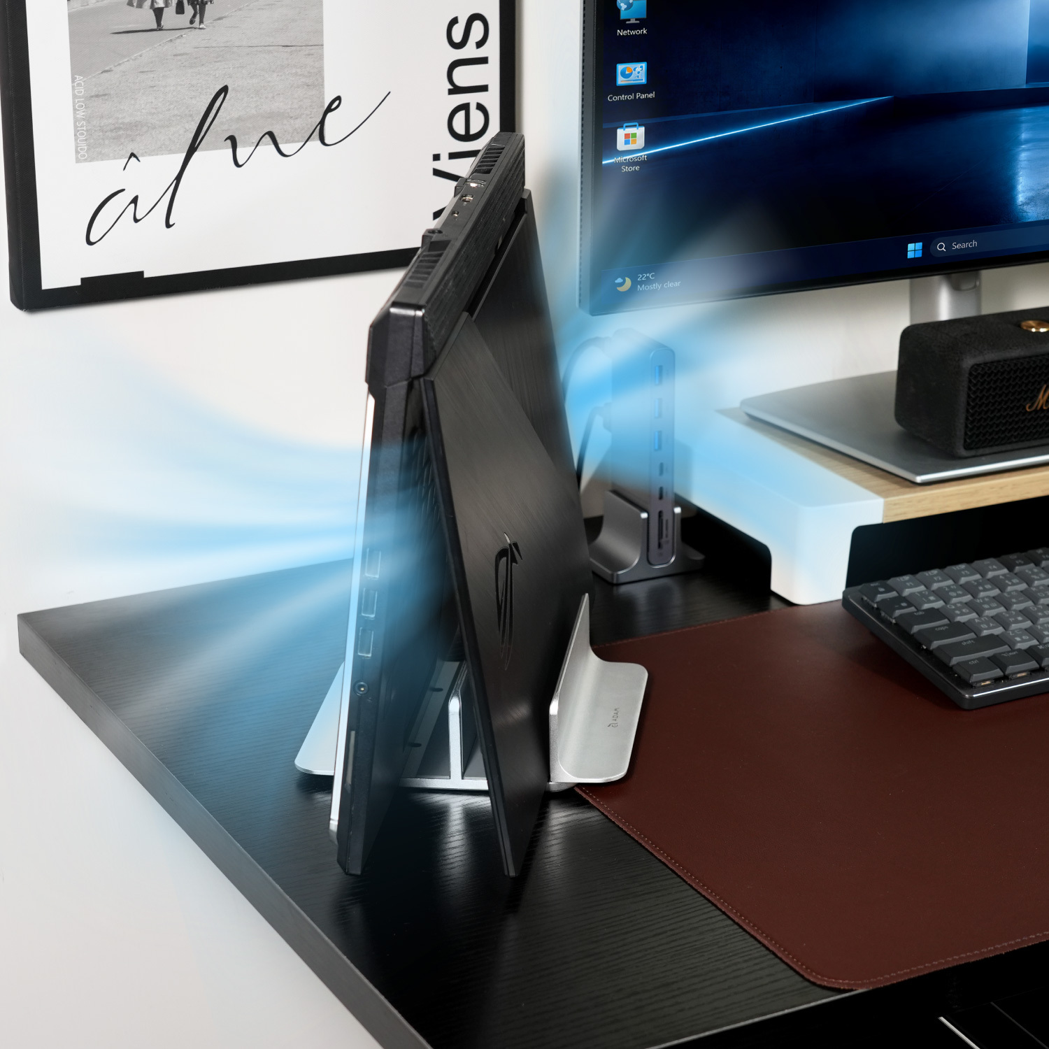 STAND DS2 Vertical Docking Stand + C100+ USB3.1 USB-C to USB-C 100W Cable