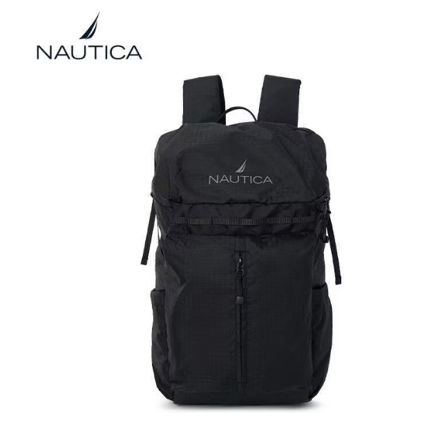#預購 Nautica Backpack 戶外 尼龍 雙肩 後背包 旅行包 黑色