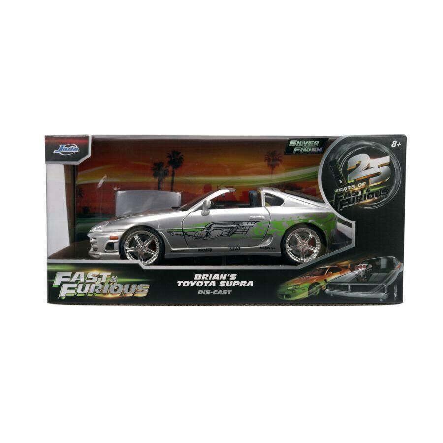 玩命關頭1:24合金車25周年紀念款 豐田 Toyota Supra A80 銀色塗裝  JD36805