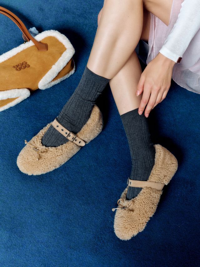 【2色入】UGG Ozlana 2026AW Teddy Shearling Mary Jane