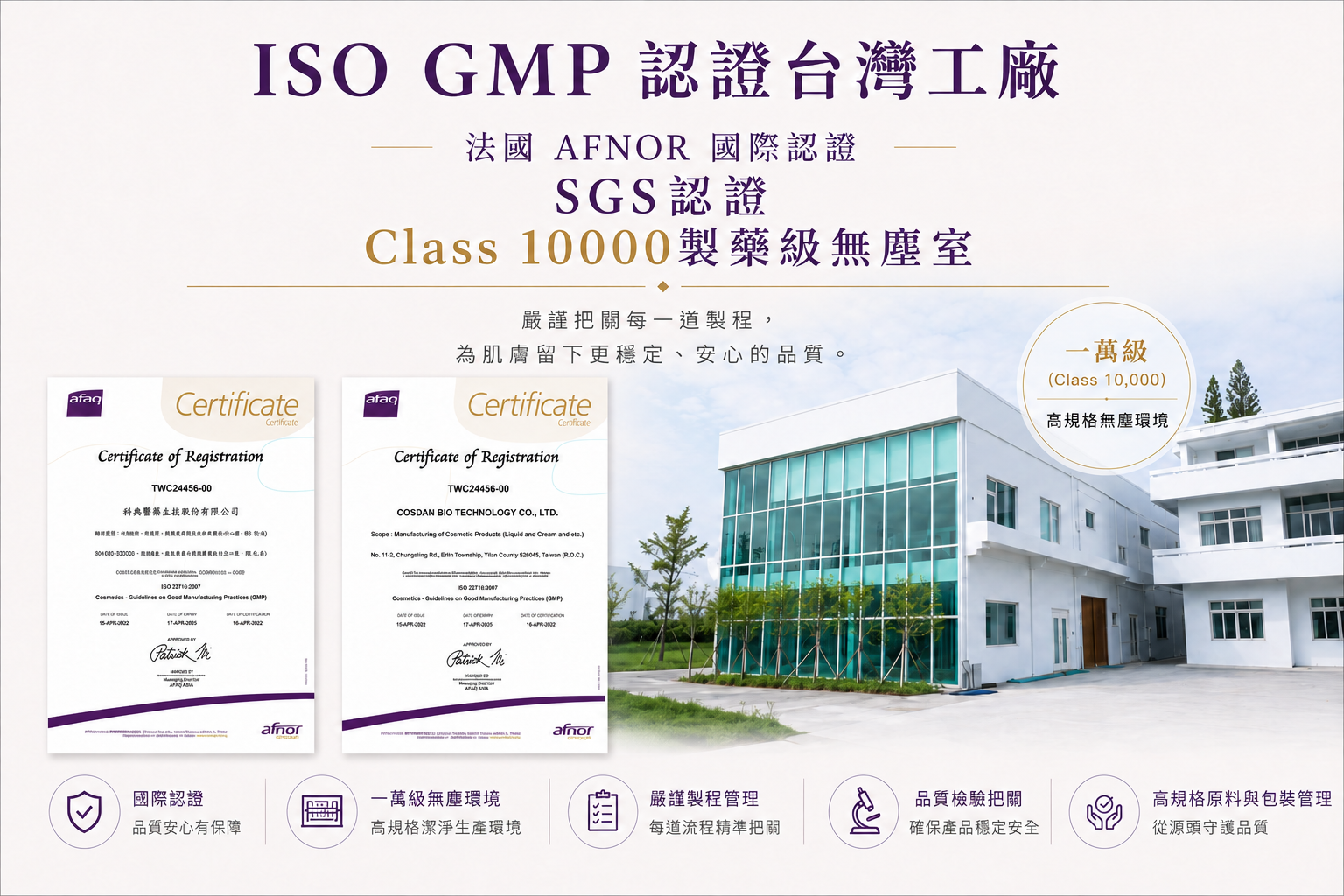 ISO GMP 認證台灣工廠
