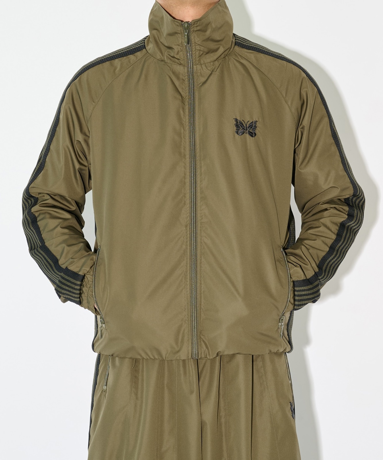現貨|NEEDLES 別注 Track Jacket - Nylon Polyester | KHAKI