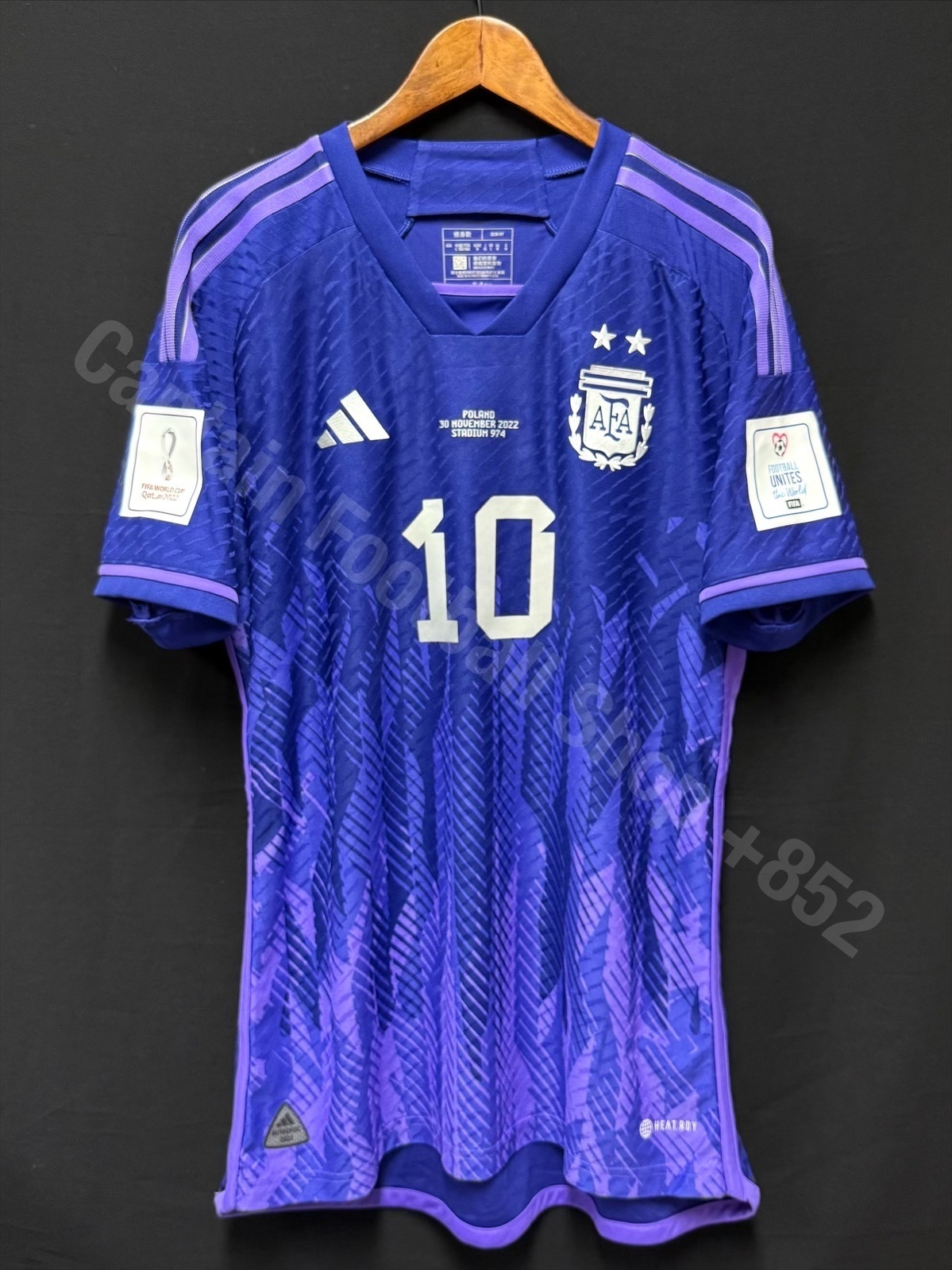 (BNWT) Argentina 2022 FIFA World Cup Adidas Authentic Player Shirt #10 MESSI