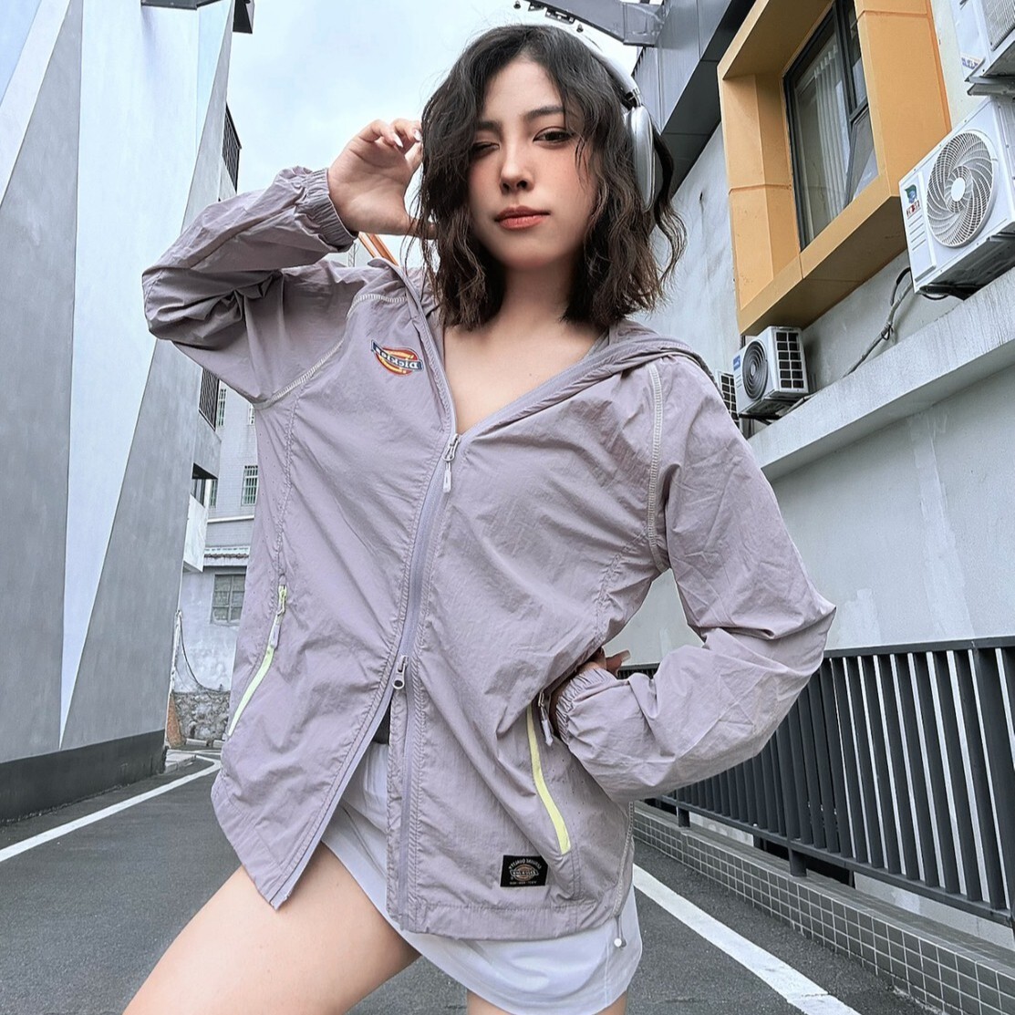 Dickies UPF50+ 戶外防曬連帽外套 涼感速乾輕量運動防風外套 DKU262MSS557-YG