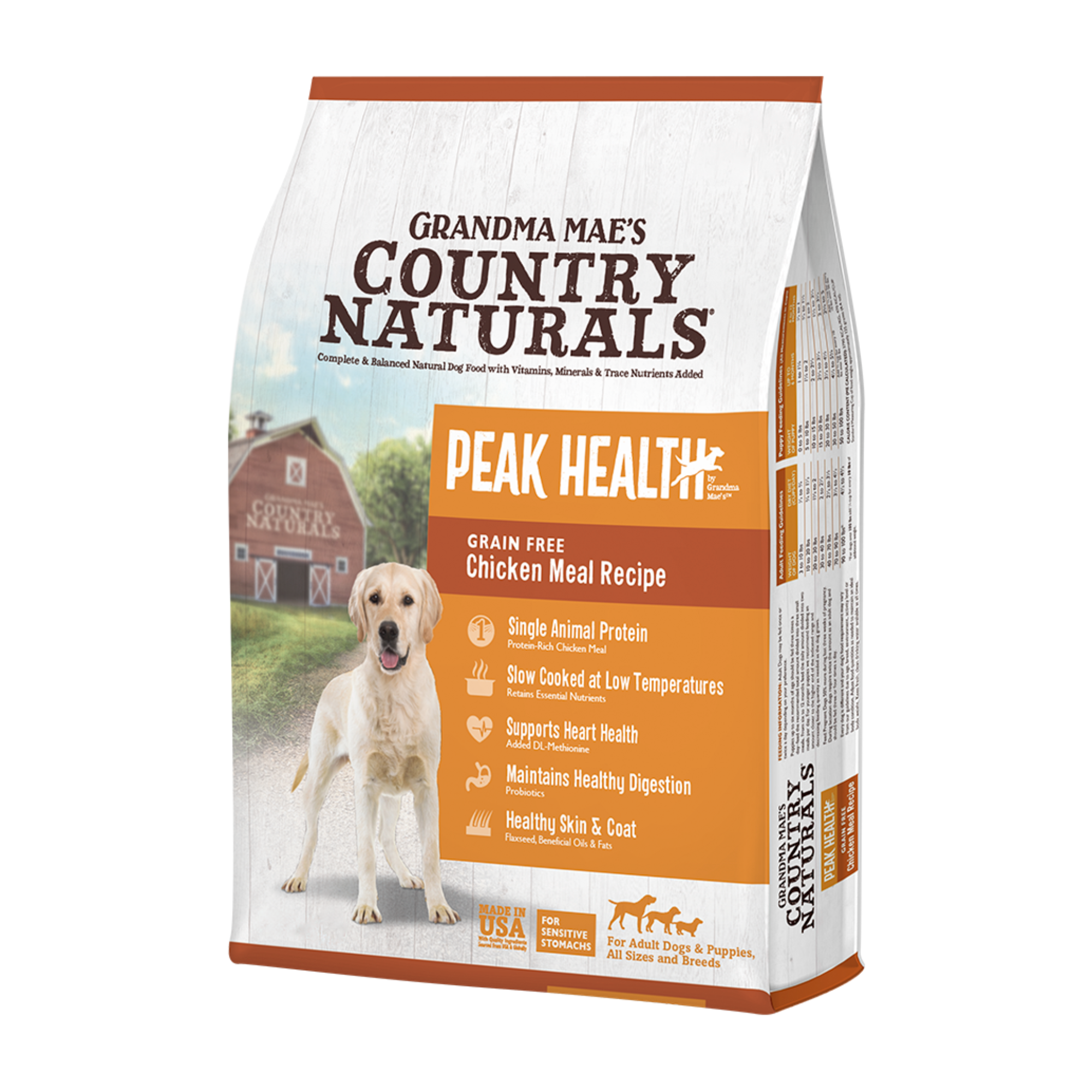 Country Naturals Peak Health 5合1 無穀物雞肉精簡(幼犬&成犬糧) 4LB [白底橙]