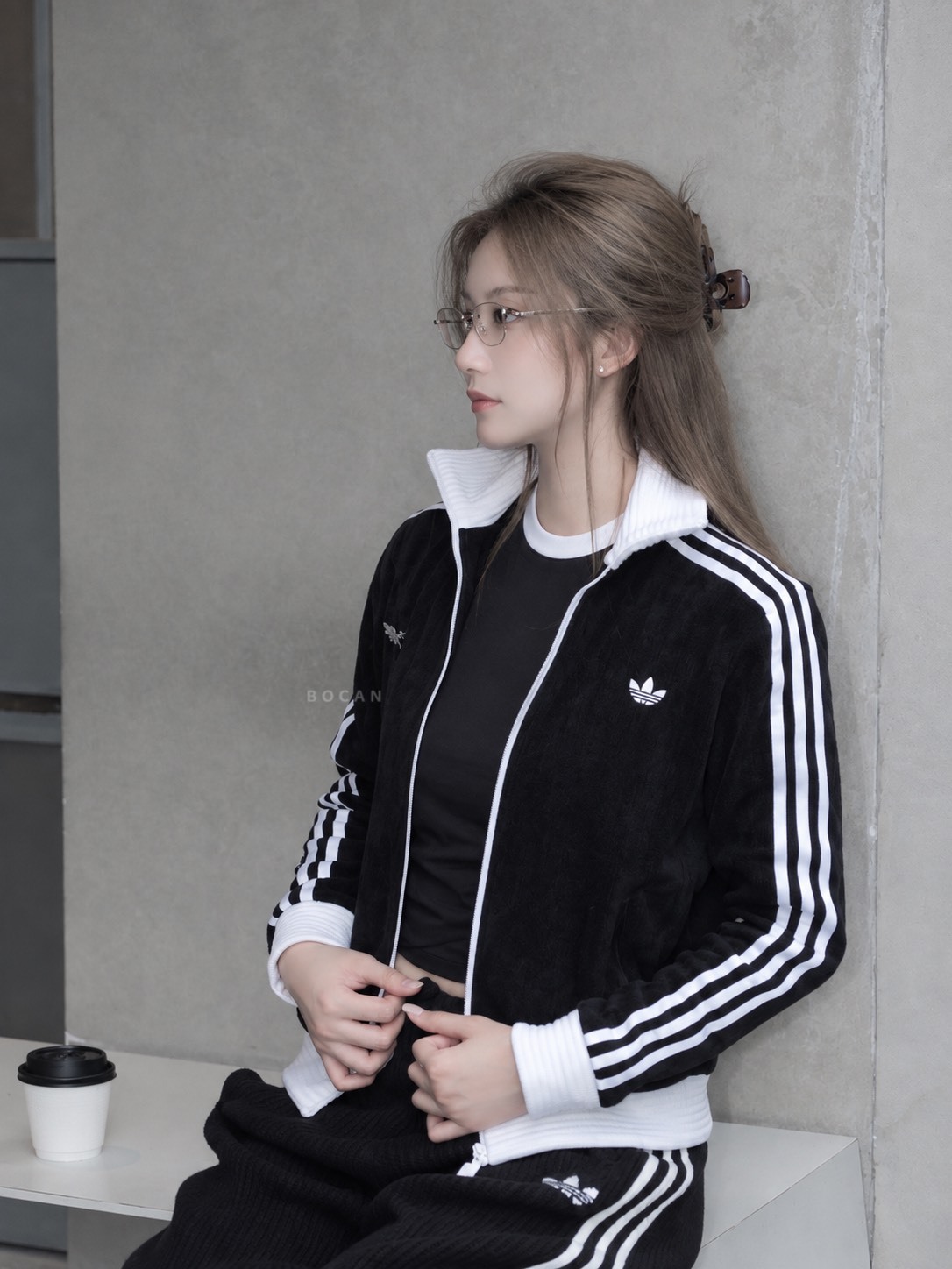 ADIDAS ORIGINALS BY JENNIE 立領運動外套 拉鍊外套 金珍妮同款