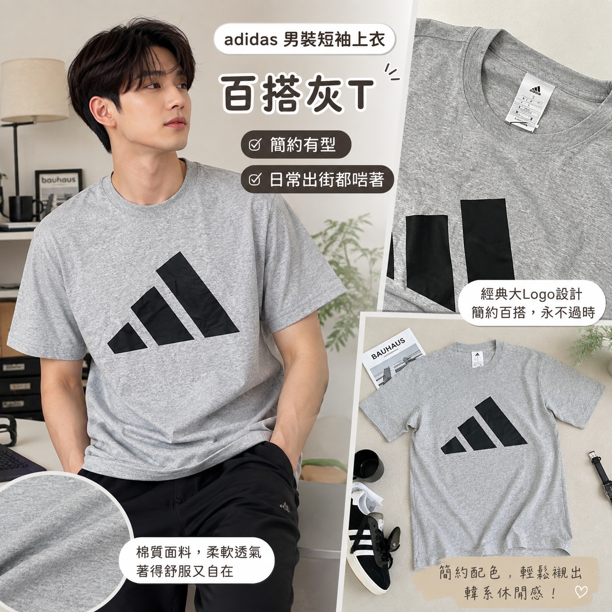 【現貨】adidas LX032450 男裝短袖上衣