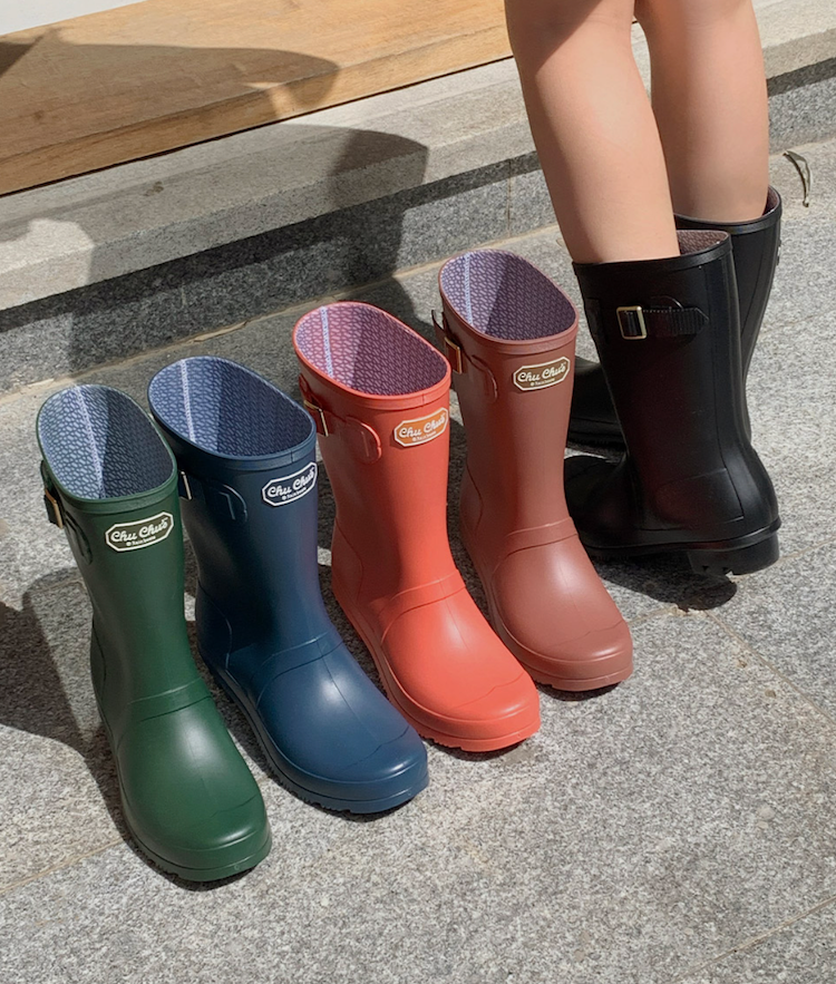 韓國制 CHUCHU’S RAINBOOTS中筒防水雨靴水鞋 - 奶茶啡 #現貨