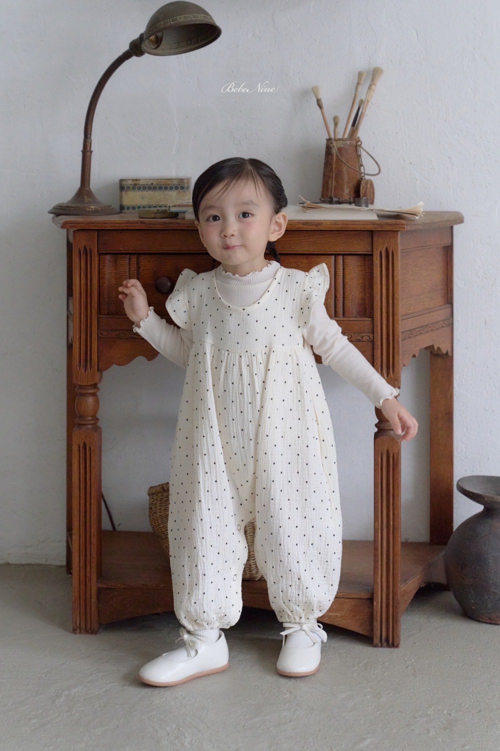 Bebe nine 可愛後蝴蝶結連身褲 / 3色