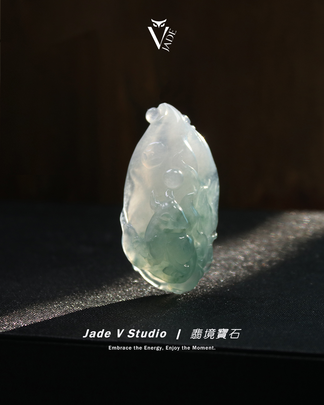 【JadeV｜翡境寶石】糯冰 飄花 九尾狐 翡翠