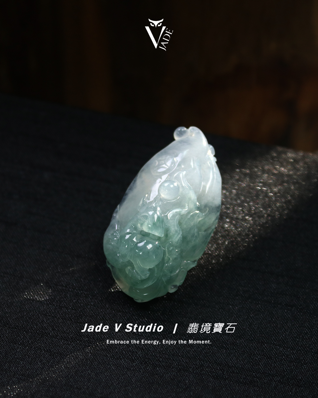 【JadeV｜翡境寶石】糯冰 飄花 九尾狐 翡翠